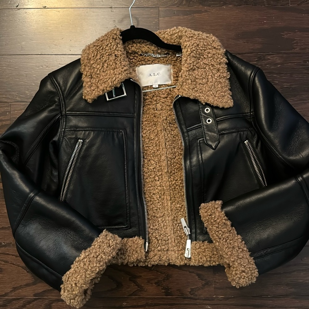 ALC Leather Bomber Jacket